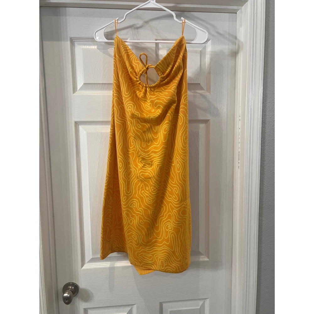 Zara Mini Dress Sleeveless Topographic Print Casual Summer‎ XL